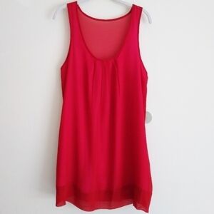 Pearle 88 red mini slip dress NWT new medium sleeveless swing Valentine's